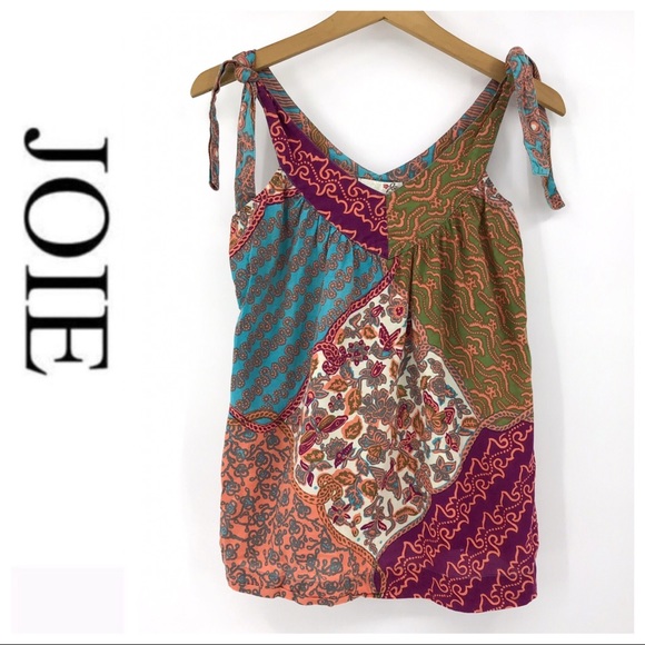 Joie Tops - 💕SALE💕 Joie Multi Color Tie Tank Top